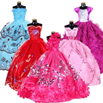 Модно canonical принцеса рокля за кукла Барби дължина от 30 см, булчински облекла, подарък за момичета, празнична рокля за Барби с дължина 29 см, с къса пола