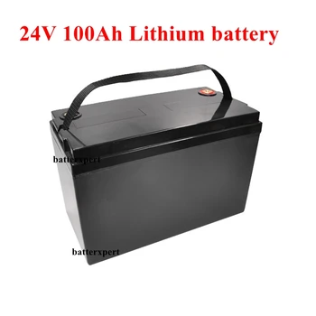 Водоустойчив литиево-йонна батерия 24V 100AH, електрически велосипеди, 24V Слънчевата батерия за голф, Lipo батерия за мотокар + зарядно устройство 29,4 v 10A