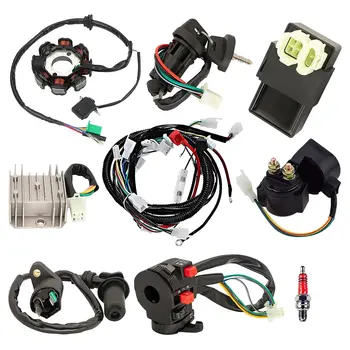 Комплект колани кабели за атв с регулатор на статора CDI, електромагнитно реле свещи за 4-тактов части GY6 125Cc ATV 150Cc