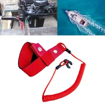Окачен извънбордови червения бутон за спиране на двигателя, безопасност кабел за морски мотора YAMAHA, безопасност кабел за аварийно изключване