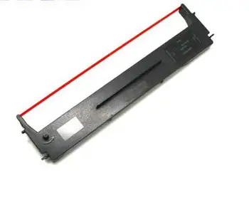 касетка с 4-пъти много черен лента за Epson LQ-300k LQ800K 7755 # ЛЕНТА за ПРИНТЕР с червено МАСТИЛО