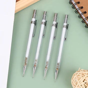 Прост Прозрачен механичен молив 0,3 0,5 0,7 0,9 мм Автоматично пълнене грифеля за рисуване, пишещи средства, Канцеларски материали