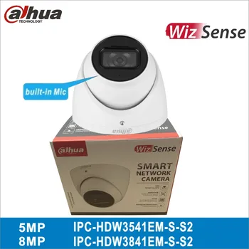 Оригиналната 8-мегапикселова камера IPC-HDW3841EM-S-S2 от Dahua и 5-мегапикселова камера IPC-HDW3541EM-S-S2 мрежова камера WizSense с фокусно разстояние POE IR, Вграден микрофон
