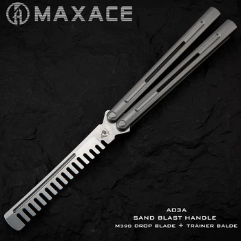 Maxace Нож Apostle Butterfly Trainer TC4 Дръжка M390 Система за захващане на острието EDC Инструменти Сгъваем Нож с гладко переворачиванием