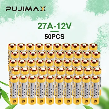 PUJIMAX 50шт 27A 12V Суха Алкална Батерия Nti-rust 27MN А27 Висок Капацитет Автомобилни Дистанционни, Играчки Калкулатор Звънец Универсален