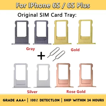 Новият Титуляр на тавата за sim-карти, слот за тавата за iphone 6S Plus 6S, дубликат част, гнездо за адаптер за СИМ-карти, е черно-бяла детайл