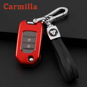 Carmilla TPU Сгъваема Кола Ключодържател Калъф В Сгънат Вид на Калъф за Ключове на Honda Civic и CR-V, HR-V Agreement Jade Crider Odyssey Protector