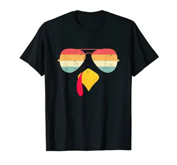 100% Памук, стръмен лицето на турция в слънчеви очила, забавна тениска за момчета на Деня на Благодарността, мъжки и дамски УНИСЕКС тениски, Размер S-6XL