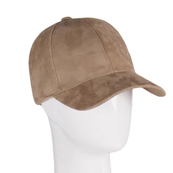 Модни замшевая бейзболна шапка, дамски градинска шапка в стил хип-хоп, просто однотонная шапка, Регулируем бейзболна шапка на Аякс на Diqna