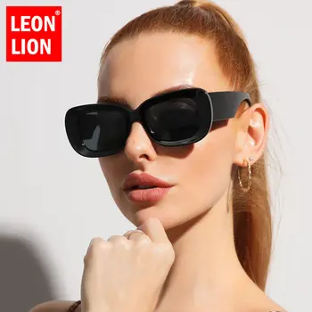 LeonLion 2023 Извънгабаритни Квадратни Слънчеви очила Дамски Улични очила Дамски Маркови дизайнерски очила Пластмасови Lentes De Sol Mujer Uv400