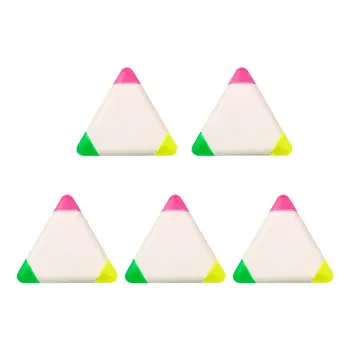 5 бр. Многоцветен маркер за рисуване Офис флуоресцентными дръжки, триъгълни маркер дръжки за производство на детски картички