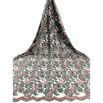 лилава кърпа африканска завесата от пера лейси плат конфедерация жаккардовая брокат кърпа 5 ярда дрехи с бродерия на мъниста 3d цветен