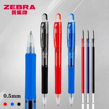 Японската Гел писалка ZEBRA JJZ68 Push Action Signature Pen 0,5 мм с дресинг Черен Син Червен цвят Студентски аксесоари Офис-канцеларски материали