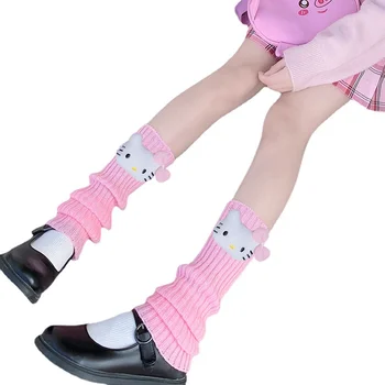Hello Kitty, Красиви Дълги Чорапи за Жените, Японската Лолита Куломи, терлици Jk Stack, Японски Модни Гамаши Y2k Kawaii