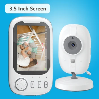 Видеоняня с 3,5-инчов LCD дисплей 1500 mah, 2,4 G, безжична 2-лентов аудио разговор, камера за нощно виждане, гледане на деца