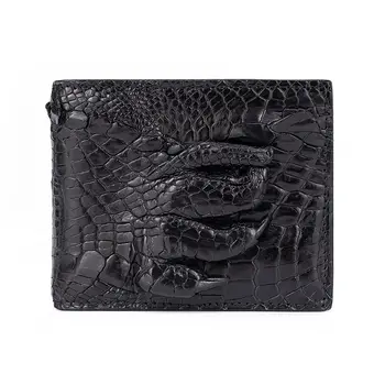 Нов Модерен бизнес мъжки портмонета от кожа на Алигатор, кратък портфейл-органайзер от естествена кожа на Крокодил, луксозен портфейл за момче, държач за карти, портфейл