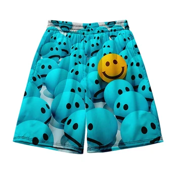 Плажни къси панталони Мъжки и дамски дрехи с 3D дигитален печат ежедневни панталони моден тренд сдвоени панталони 17