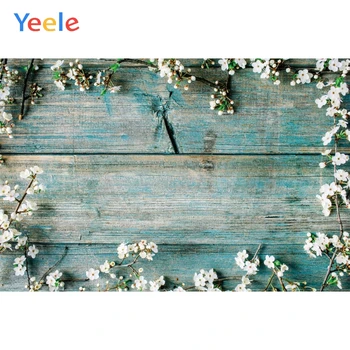 Yeele Blue Fade Дървени дъски за Гладене, цветя, фонове, за снимки на новородени, Храна, кукла, Фотографски фонове, Фотосесии, фотографско студио
