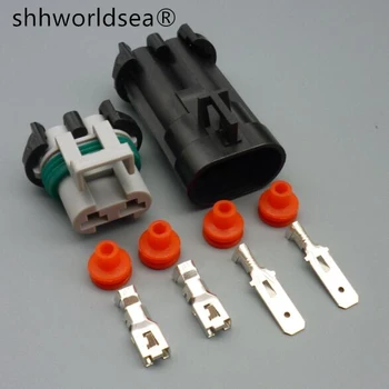 shhworldsea 2P 6,3 мм plug вентилатор радиатор воден резервоар за Toyota Map Сензор connector 15363993 15363990