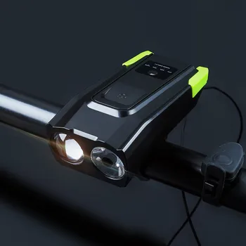 Интелигентен Светлочувствителен Велосипеден фенер 2000 4000 ма ма С Висок Диапазон на Аудио сигнала с Висока Децибелом USB-Дисплей Мощност За Зареждане на Тактилни Ключ