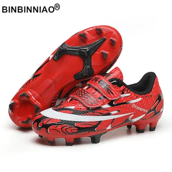 BINBINNIAO Професионална футболна обувки за момчета и момичета, студентски футболни обувки, детски футболни обувки, TF AG, спортни обувки, размер 28-39