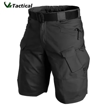 Мъжки градски военни тактически Панталони, Улични водоустойчив износоустойчиви шорти-карго, бързо съхнещи туристически панталони големи размери с множество джобове