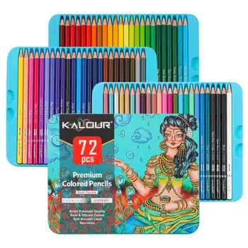 72 Професионални маслени моливи, комплект моливи художник, за да colorization книги Премиум серията Artist Soft Drink за рисуване на скици