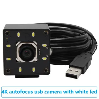 Уеб 4K камера С Автофокус Високоскоростен USB 2.0 Mjpeg 30 кадъра в секунда IMX415 Уеб камера USB Уеб камера, камера, UVC Безплатен Драйвер с Бели светодиоди