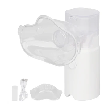Ултразвуков инхалатор мъгла Преносим Кабел Type C, дюза от неръждаема стомана, Регулируема, нисък шум, ръководство за дома за бебето