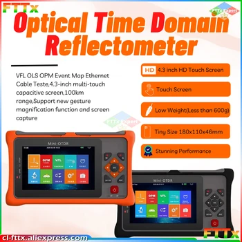 Pro MINI OTDR 1310/1550 нм 24/22 db Оптичен Рефлектометр Сензорен Екран VFL OLS OPM Карта Събития Ethernet Кабелен Тестер Обзавеждане