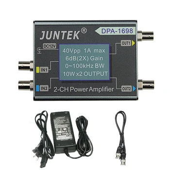 Функционален генератор на сигнали Juntek DPA-1698 DDS, двоен усилвател, усилвател на мощност на постоянен ток, цифрово управление 40