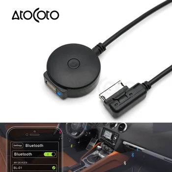 AtoCoto AUX Bluetooth Приемник Кабел-Адаптер за VW Audi A4 A5 A6 Q5 Q7 След 2009 Аудио медии Вход AMI MDI MMI 3G Интерфейс