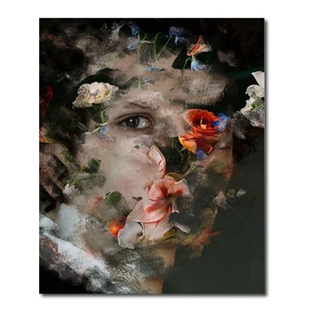 Нов Дизайн Портретна живопис човек Украса на Дома Спални Фигура Лицето oil Картина Без Рамка Стенно изкуство Върху платно