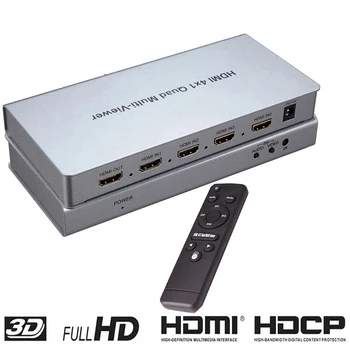 HDMI 4x1 Четириядрен мультивидеомагнитофон HDMI Switcher 4 в 1 изход 1080P Картина в картината PIP Безпроблемно премина 5 модели геймърски монитори и т.н. Трябва да се