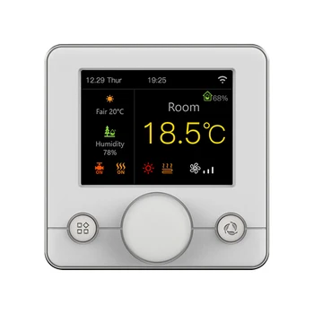 Регулатор на Температурата фанкойла с топъл пол R7C 963 Термостат с RGB дисплей, Термостат за Отопление на пода и фанкойла