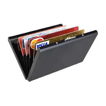 Държач за кредитни карти, елегантен портфейл, чанта за носене-книжка с капак за карти, титуляр за смарт карти, модерен мини-калъф за бизнес идентификация