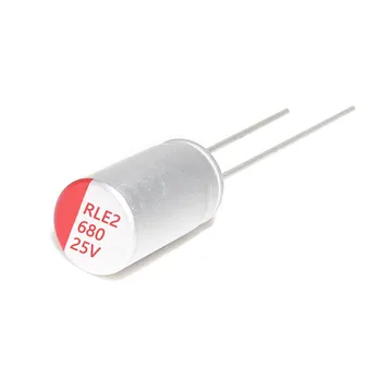 (10ШТ) 680 icf 25 В изцяло солидни кондензатори 6*14 мм/10*12 Мм 25 В 680 icf Бързо зареждане на Къси крака RL Електролитни кондензатори