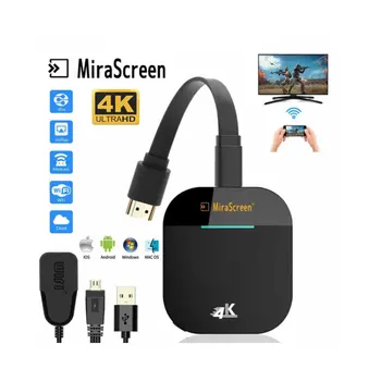 4K UHD Mirascreen G5 2,4 G/5G Безжичен HDMI-съвместим ключ TV Stick Miracast Airplay Приемник Wifi Ключ Огледален Екран