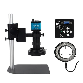 Дигитален микроскоп VGA за електроника Full HD Микроскоп, Камера за Запояване на Електронен микроскоп led лампа 130x обектив