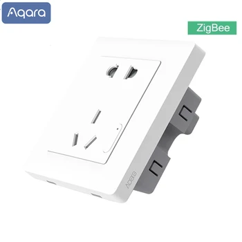 Умна стенни изход Aqara Zigbee wifi Remotel Control Безжичен ключ контакти Работи за комплекти Xiaomi Smart home APP mi home