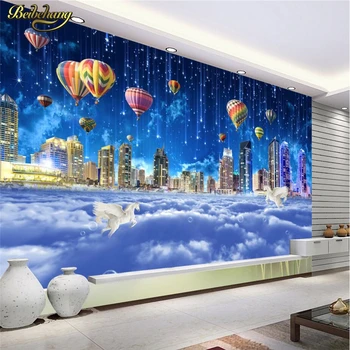 beibehang Потребителски Звезден Морски град облак papel de parede 3D стенни тапети за хола красиви фотообои ролка фаянс хартия