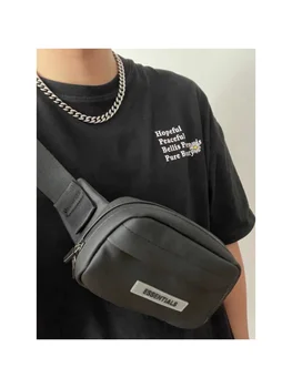 Градинска тенденция мъжки поясная чанта, с Модерна Кожена Нагрудная чанта Унисекс, ежедневна чанта през рамо, Водоустойчив пътна мъжки поясная чанта за задника, НЕОБХОДИМА