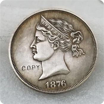 КОПИЕ от 1876 г., 1 долар на главата моряк, Джъд-1458, Полок-1608, най-Вероятно, уникална КОПИЕ