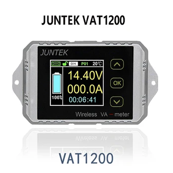 JUNTEK VAT1200 100V 200A Цифров Безжичен Амперметър Волтметър Тестер за Батерии Контрол на Капацитет Кулоновский 12 В 24 В 48 М ток