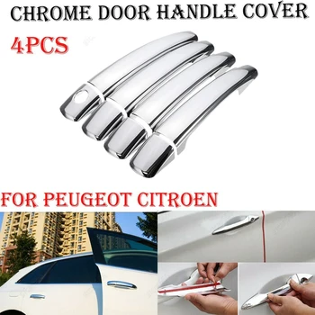 за Citroen C4 C4 Picasso C6 Peugeot 207 308 407 Хромово покритие на дръжката на вратата,