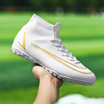 Качествени футболни обувки Messi, Здрава лека футболни обувки с ниски берцем, Удобни спортни маратонки за футзала в насипно състояние, размер 32-47