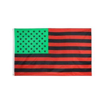 Yehoy окачен афроамериканский флаг в червената лента, 90*150 см. за декорация