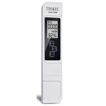 Дигитален тестер за качеството на водата TDS ЕО Meter 0-9999 PPM Диапазон на измерване на чистотата на водата Измерване на температура, тестер