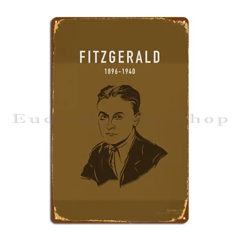 Авторство на метални табели с надпис Fitzgerald, Ръждясали Гаражно бар, Лидице знак на поръчка, плакат