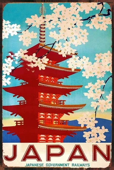 Японски Суши Самурайски Котка Укие Знак Реколта Метални Табели Табели Декор За Кръчма, Бар, Домашно Жестяного ваучър за подарък Бижута, Плакат DU-11212A